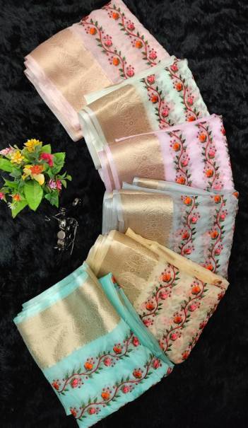 MS 343 By Sagar Impex Designer Party Wear Organza Saree Collection